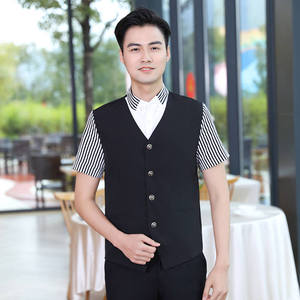酒店服务员马甲衬衣工服男款H19-马甲衬衣男款