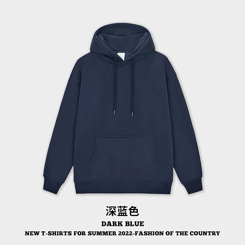 350g潮牌情侣款加厚加绒纯色连帽卫衣G24-M8301图2
