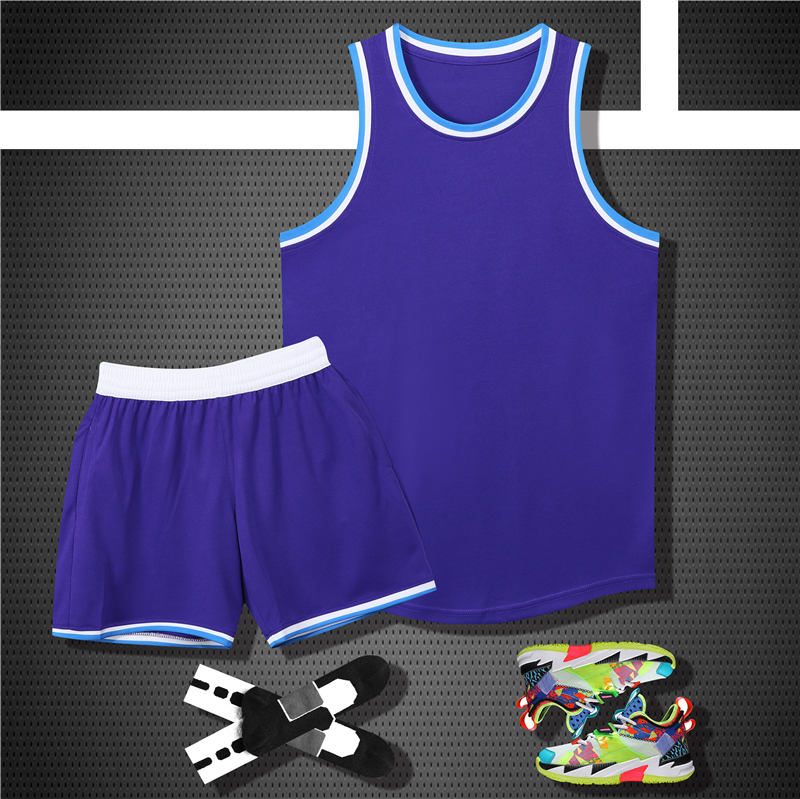 松紧弹力涤纶运动篮球服套装YA-8603图4