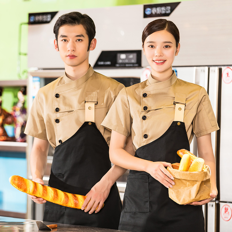 网红款短袖酒店厨师服套装H01-2022-17图5