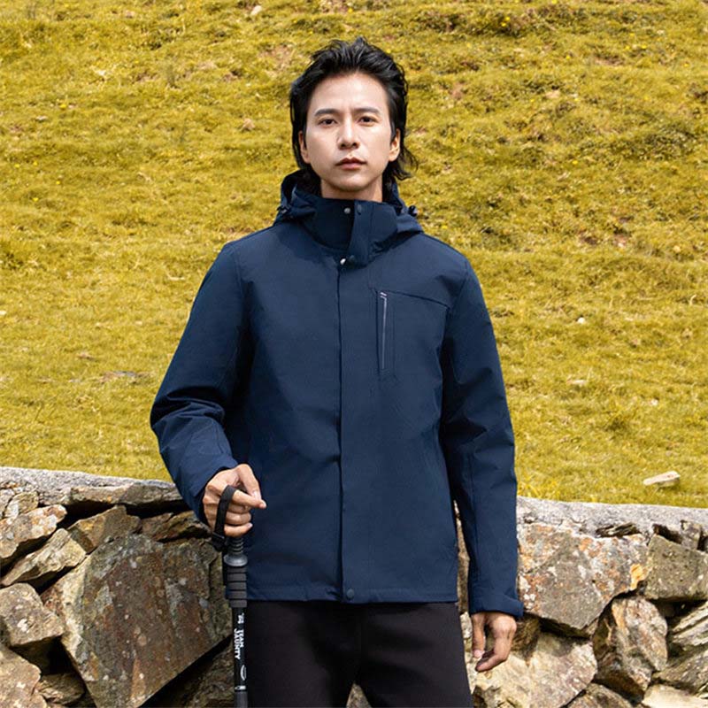 情侣摇粒绒内胆三合一冲锋衣男款KG2-2368图2