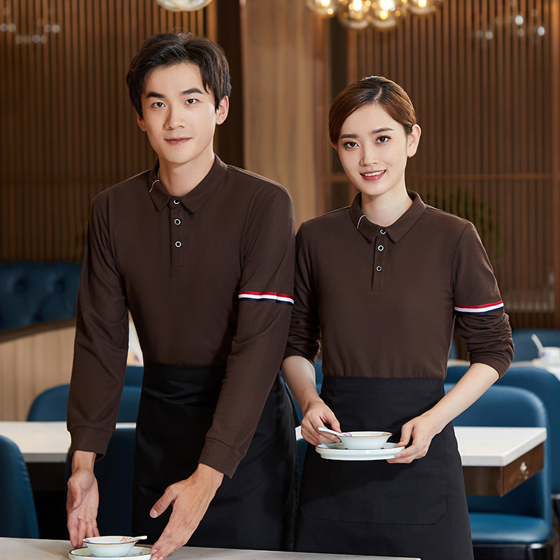 织带长袖POLO衫服务员工作服H01-2020-57图5