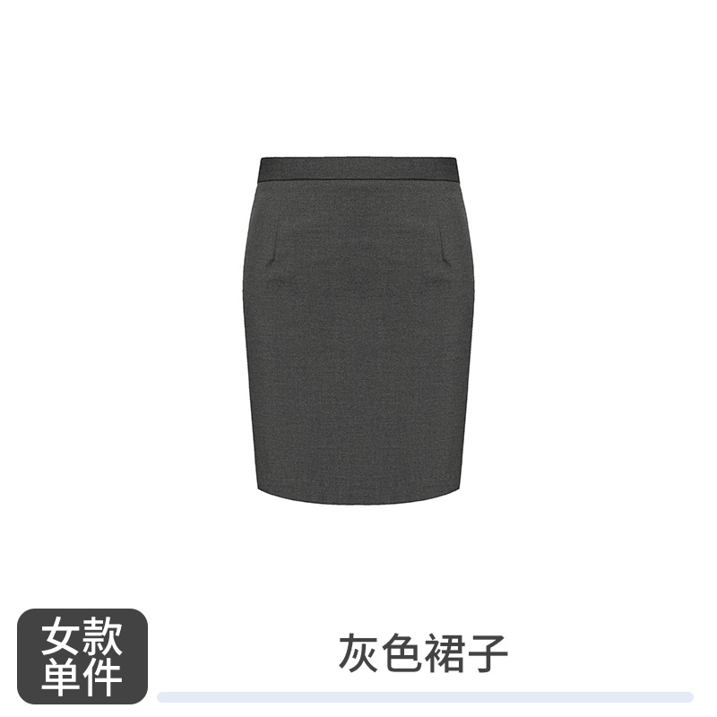380g色纺哔叽双扣白领西裙129-6988西裙图4