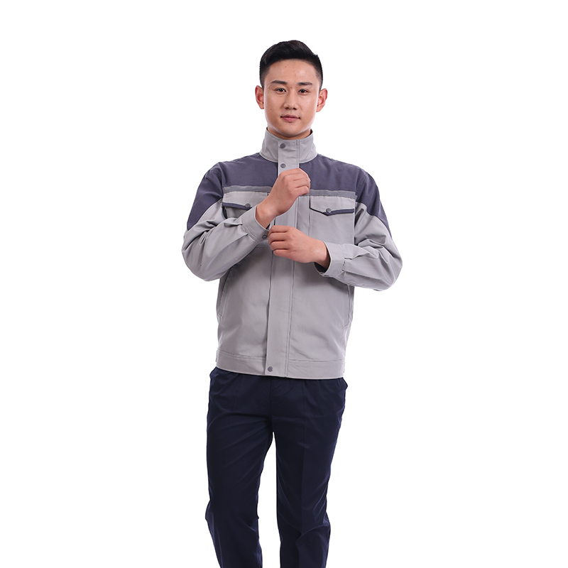 棉毛酵洗帆布春秋长袖套装工作服J02-1811图6