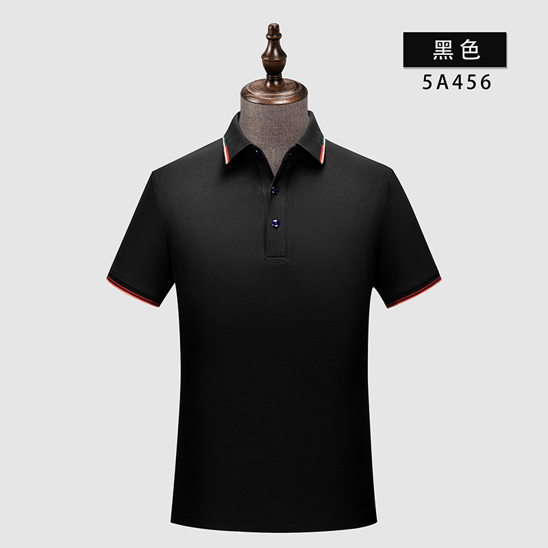 珠花拉架间色短袖翻领polo衫W02-5A456图3