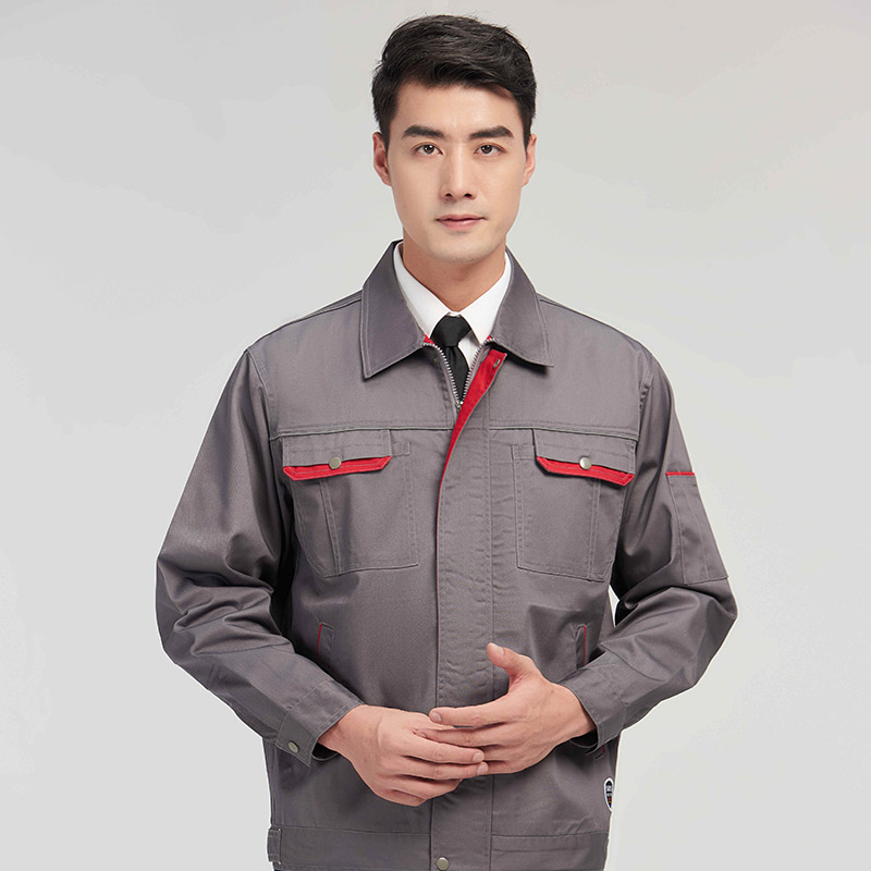 涤棉纱卡拼色工作服套装102-2031图4