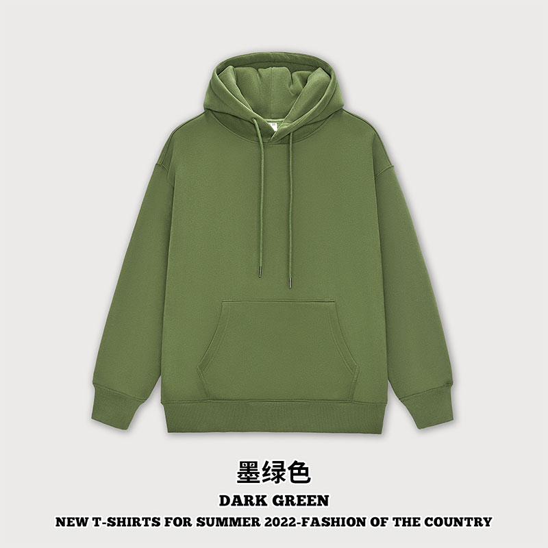 350g潮牌情侣款加厚加绒纯色连帽卫衣G24-M8301图7