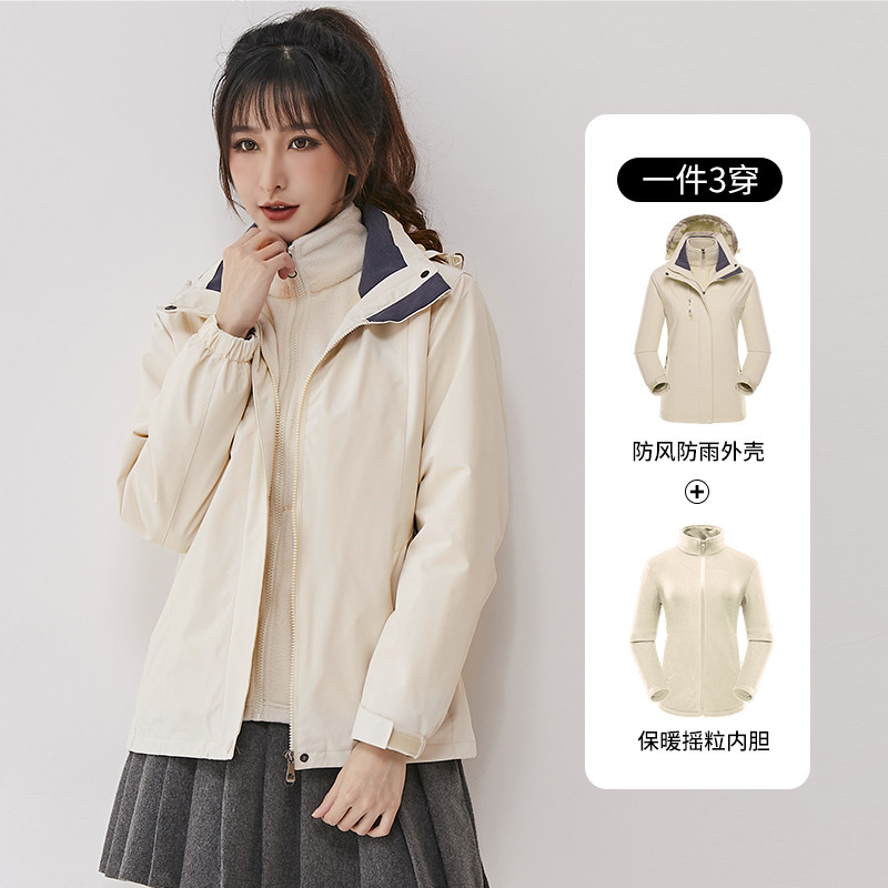 摇粒绒内胆三合一冲锋衣情侣款KZ-7718图7