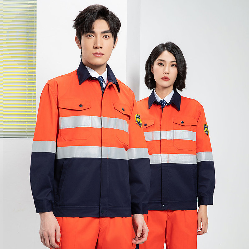 春秋防静电高可视警示工作服套装H06-8021图2