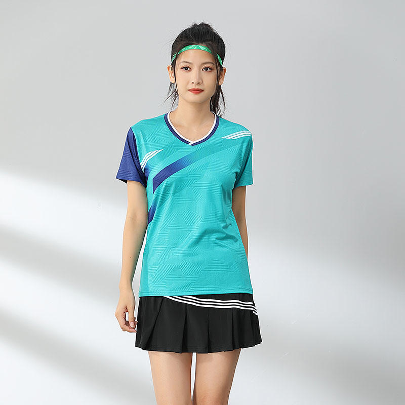网羽舒适运动训练服短袖单上衣120-1889女款图3