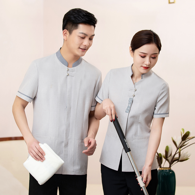 新宫格短袖保洁服上衣男款H10-2102男图5