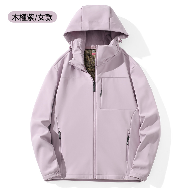 石墨烯加绒连帽软壳衣一体冲锋衣KP-25598女款图3