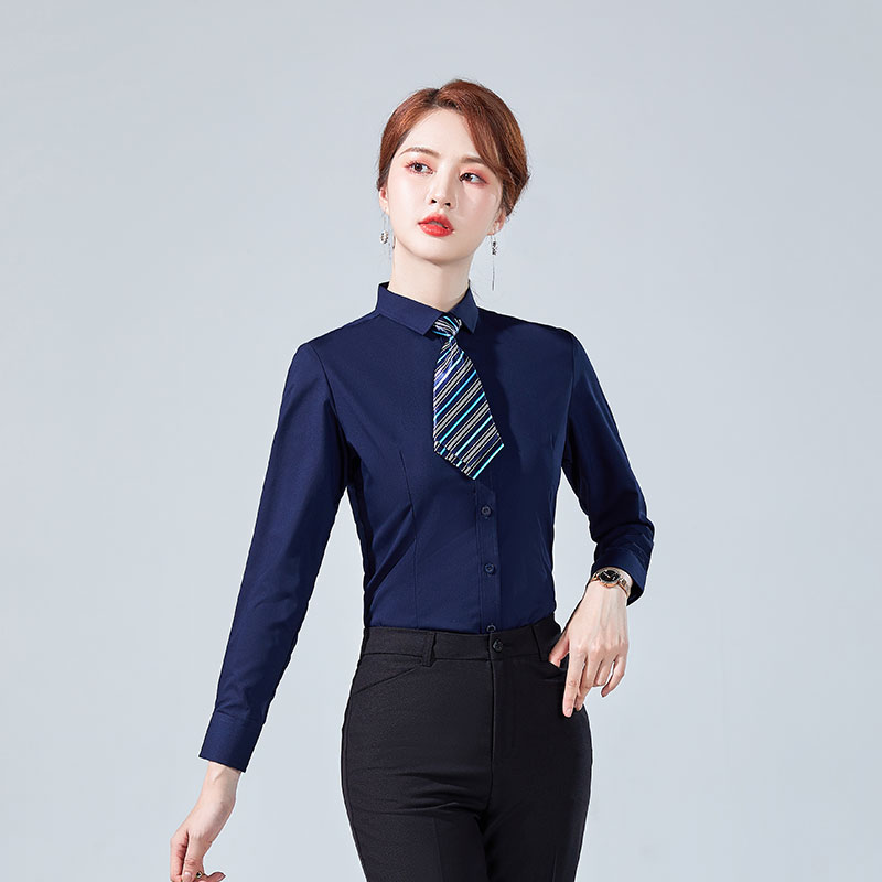 修身竹纤维抗皱长袖衬衫188-9181女长袖衬衫图4