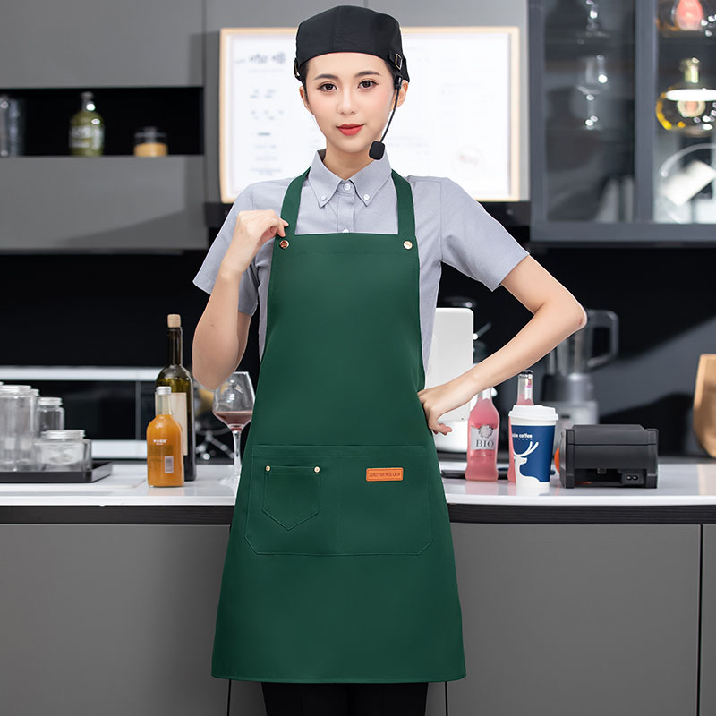 工装防水面料纯色挂脖款围裙N01-586-594图7