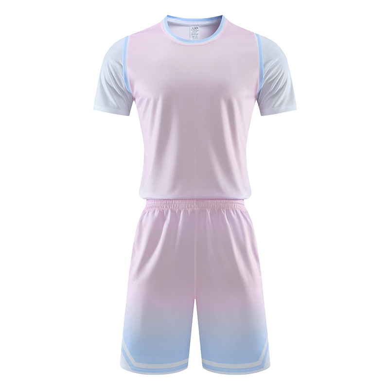 渐变色女款运动篮球服套装不分男女120-207图4