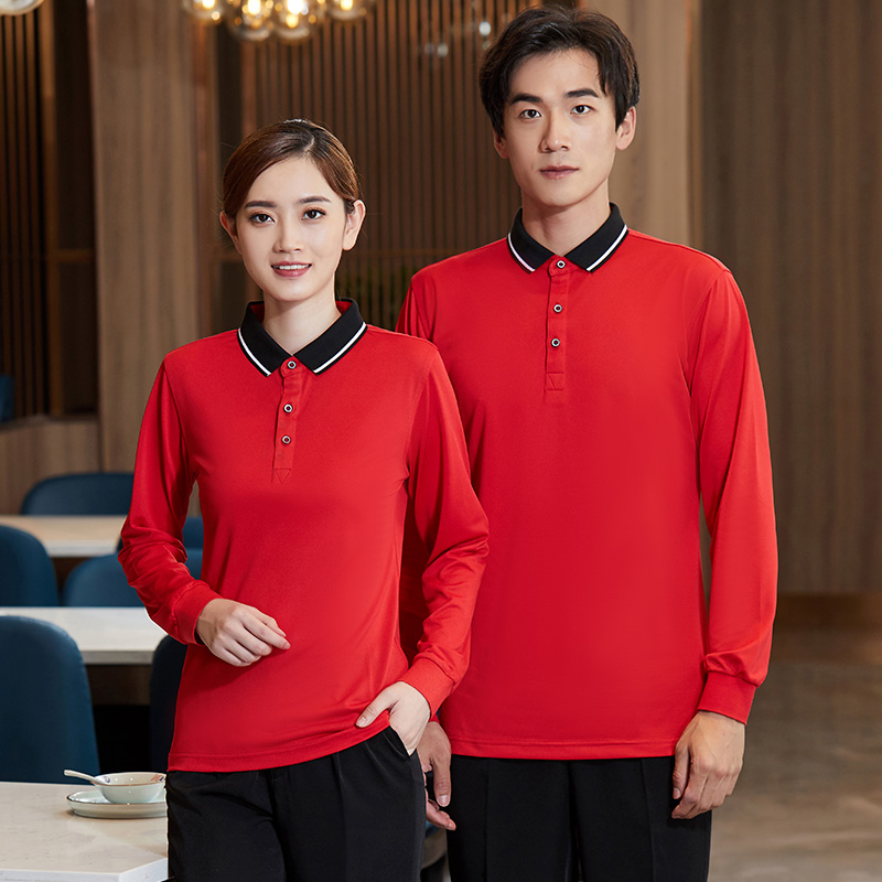 长袖翻领POLO衫服务员工作服通款H01-2020-59图5
