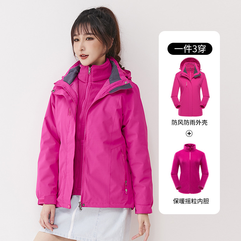 摇粒绒内胆三合一冲锋衣情侣款KZ-7718图6