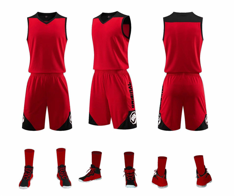 印花拼色速干篮球服套装GLT-2019图10