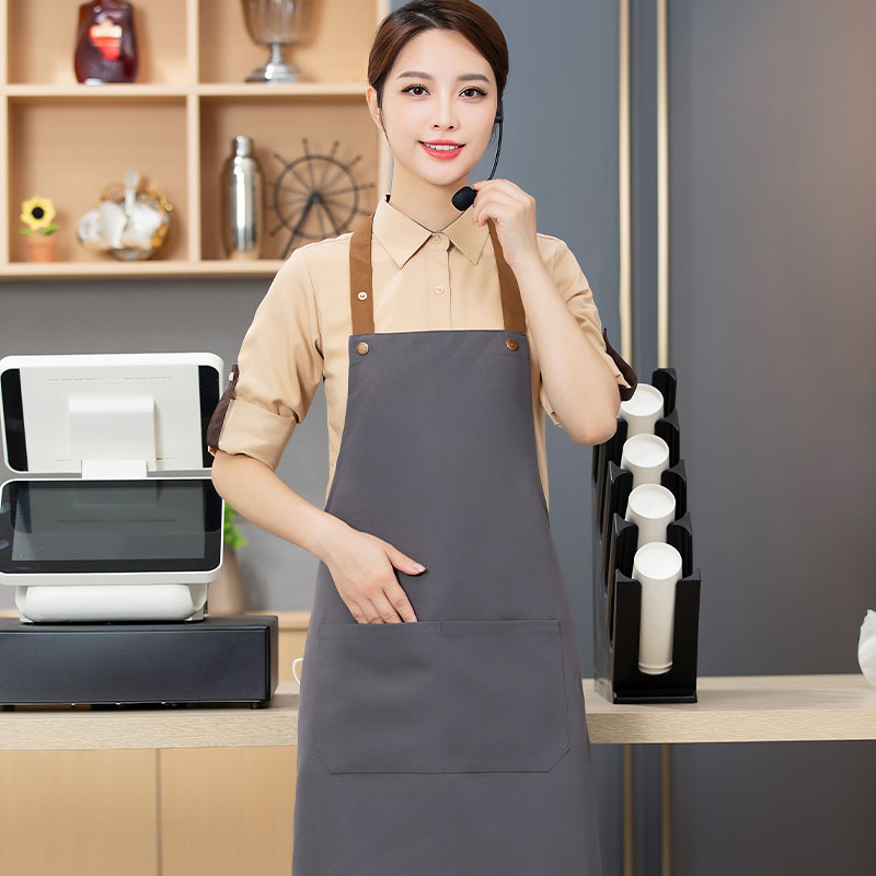 帆布防水挂脖围裙H27-01图2