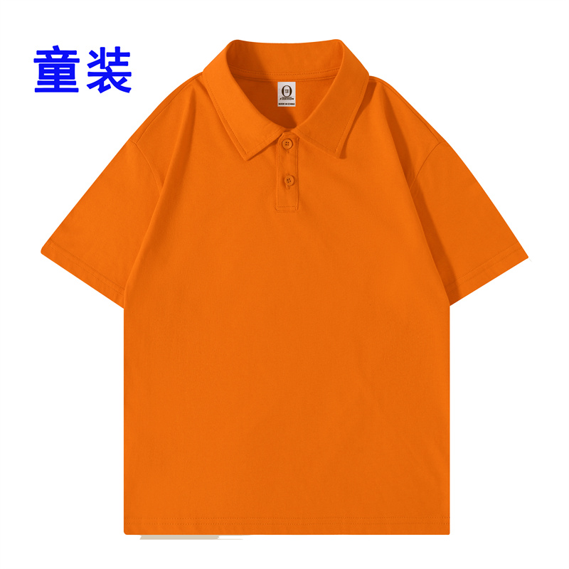 200g26支精梳棉落肩翻领短袖polo衫GJ23-M020童款图4