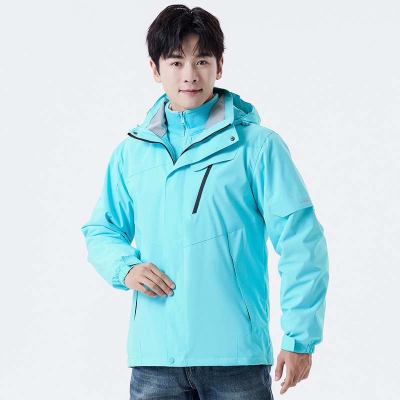 御寒加厚保暖情侣三合一冲锋衣KH-5158男款图5