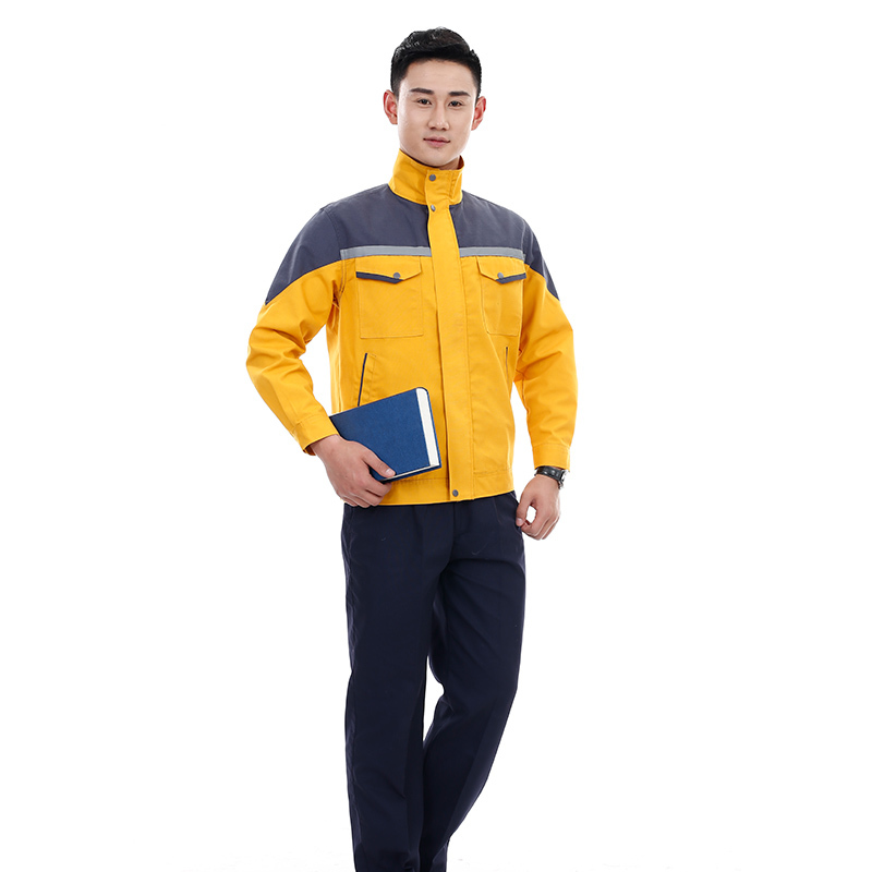 棉毛酵洗帆布春秋长袖套装工作服J02-1811图3