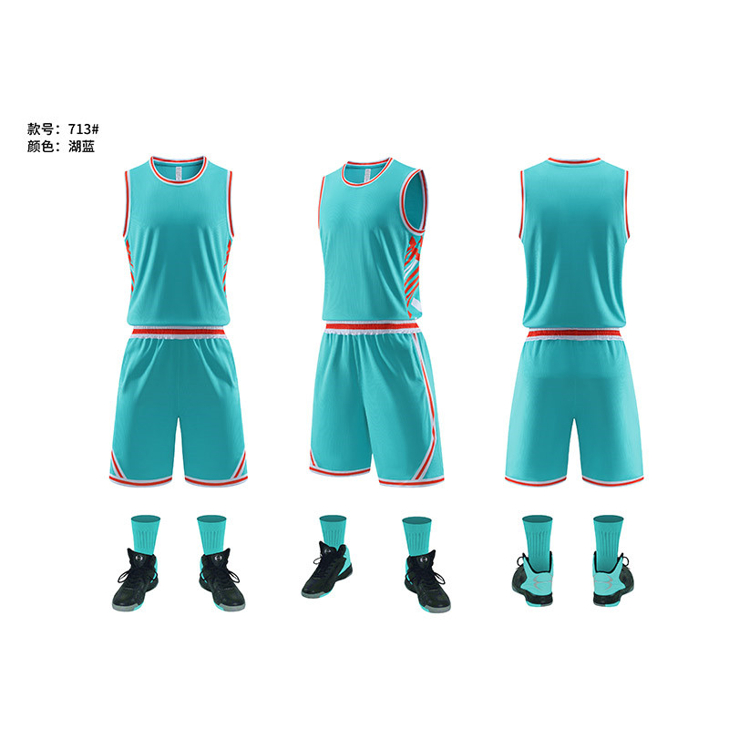 运动训练舒适透气篮球服成人套装GY1-713图5
