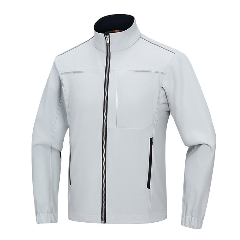 新款一体式加绒内胆软壳工作服H06-6515图3