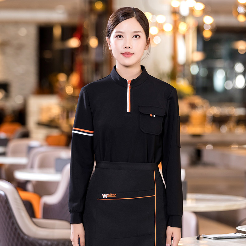 半拉锁卫衣餐饮服务员工作服H01-2022-42图2