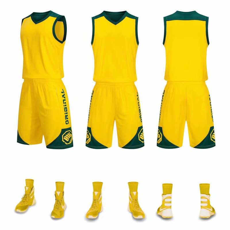 印花拼色速干篮球服套装GLT-2019图9