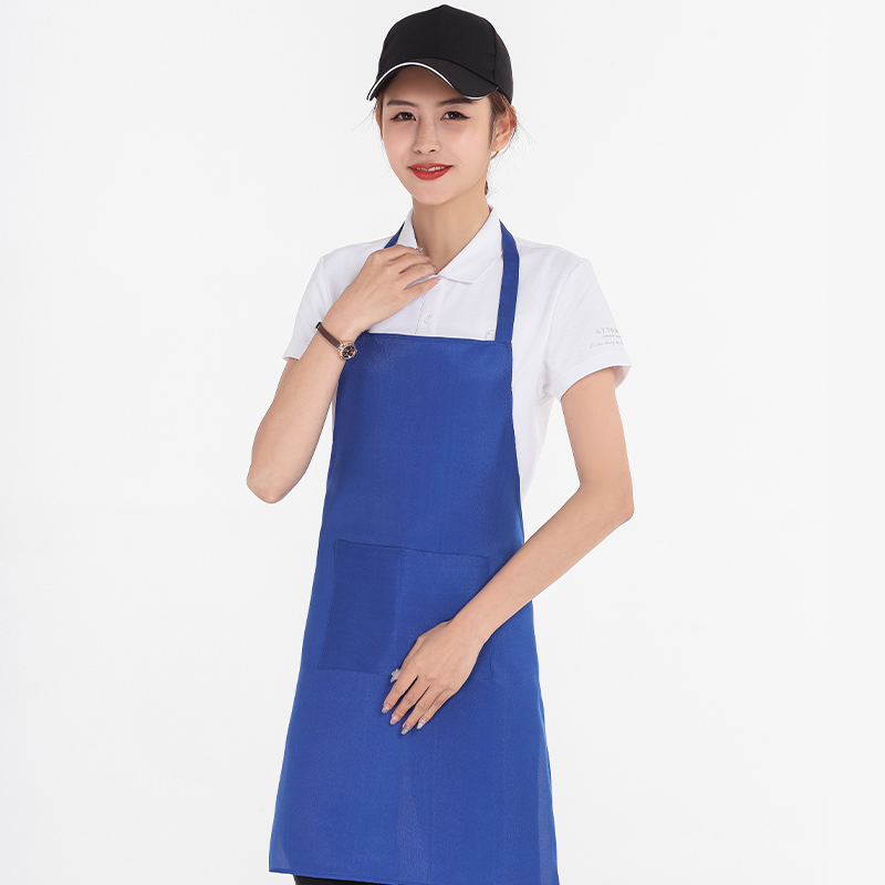 制服呢纯色挂脖围裙U01-599图5