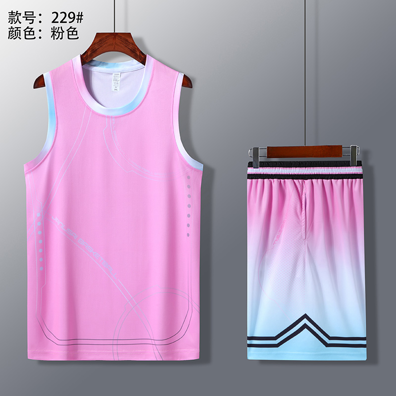 青少年运动渐变速干套装篮球服GY1-229童款图4
