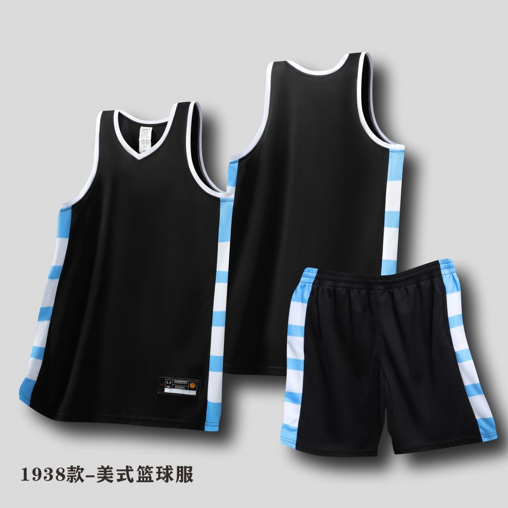 美式横条拼色背心篮球服套装120-1938图4