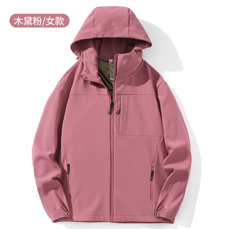石墨烯加绒连帽软壳衣一体冲锋衣KP-25598女款图2
