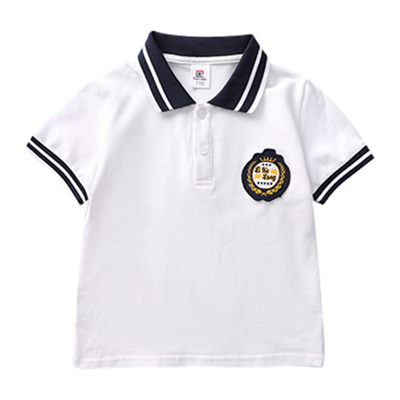 夏季学院运动风儿童校服单件短袖455-8218（含徽章）图3