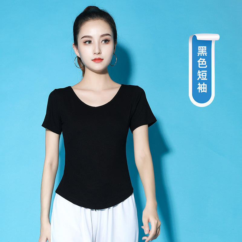 广场舞健身操螺纹棉短袖T恤运动上衣H25-2205vlsy图4