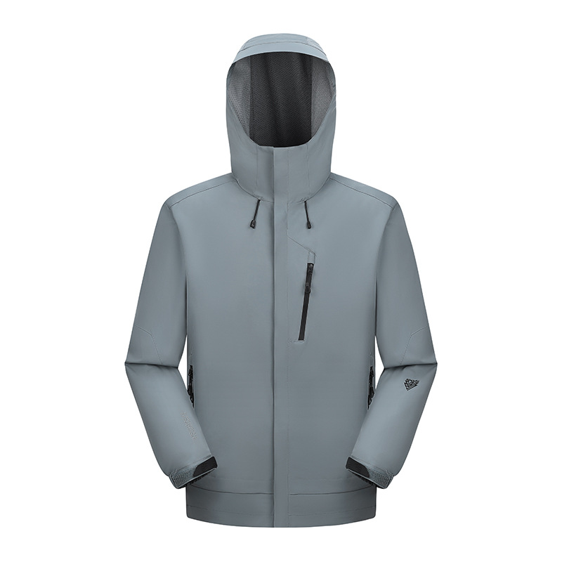 防风防水户外纯色登山服单层冲锋衣外套男KP1-68061图8