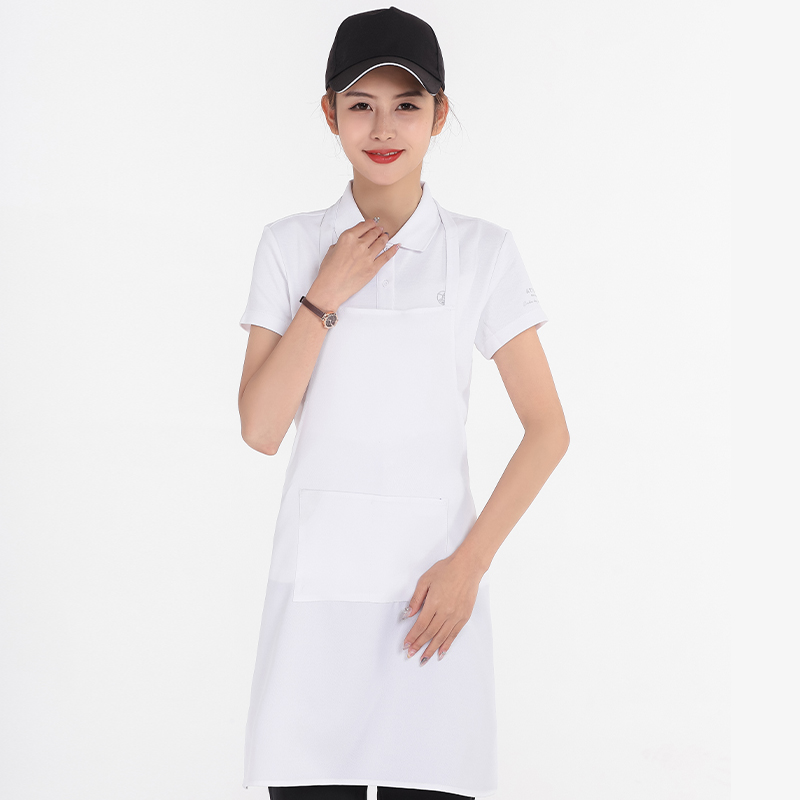 制服呢纯色挂脖围裙U01-599图9