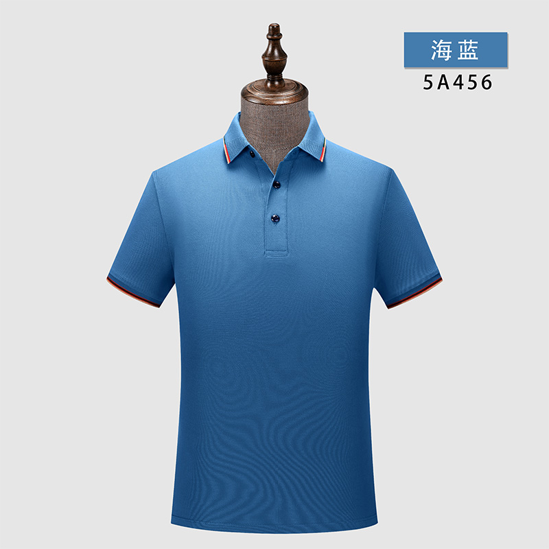 珠花拉架间色短袖翻领polo衫W02-5A456图9