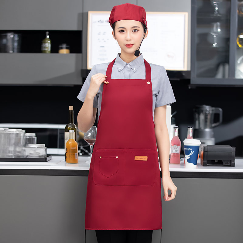 工装防水面料纯色挂脖款围裙N01-586-594图9