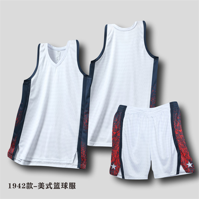 美开衩描边背心篮球服套装120-1942图5