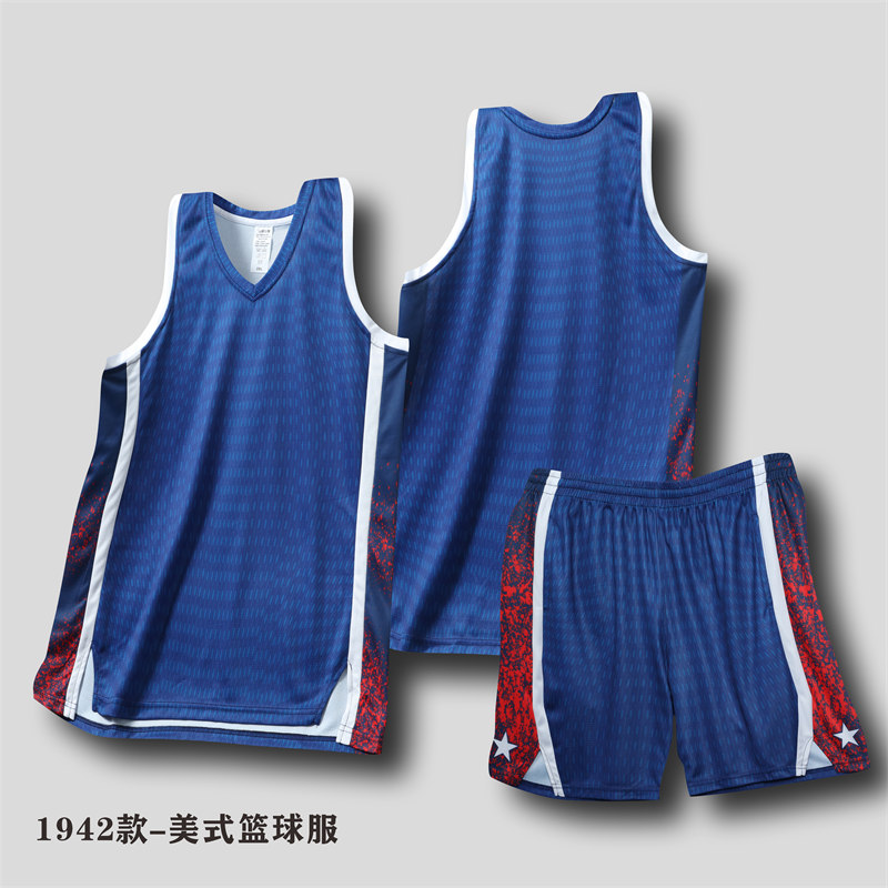 美开衩描边背心篮球服套装120-1942图6