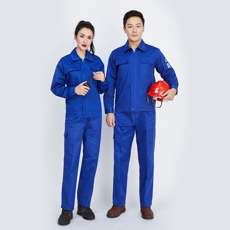 涤棉防静电纯色工装套装HBY-P062套装图2