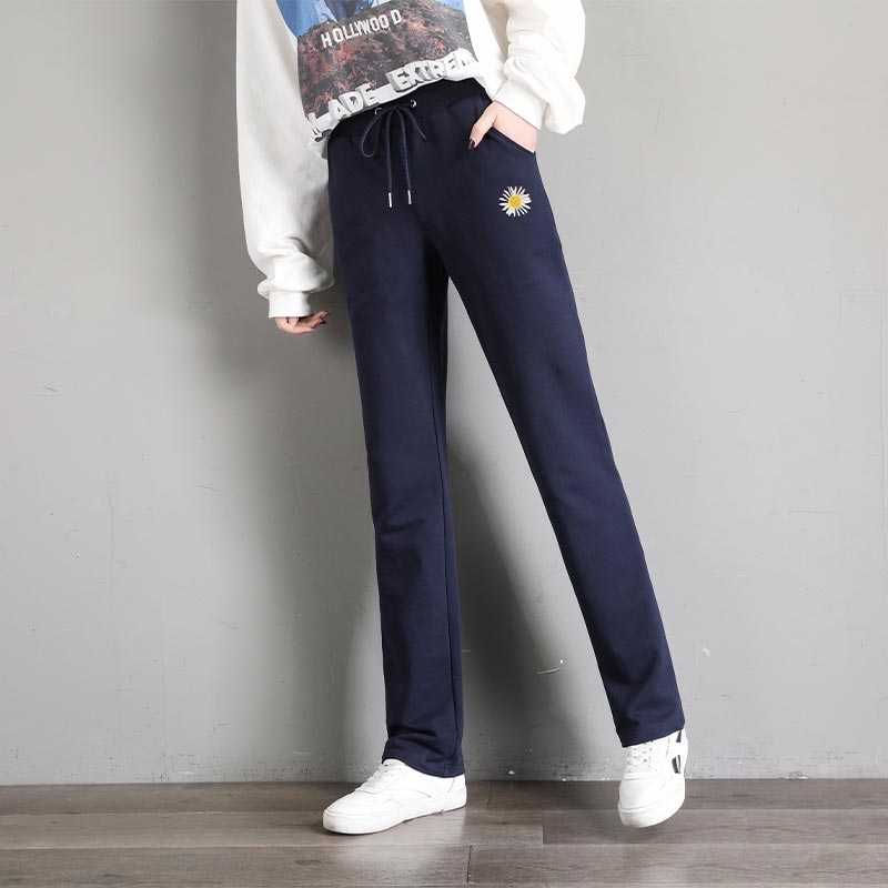纯色直筒裤女宽松休闲抽绳长裤女款G32-3015加绒款图4