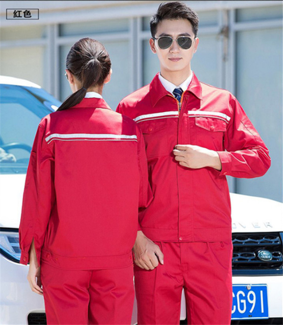 涤棉长袖春秋工服套装P12-1108图6