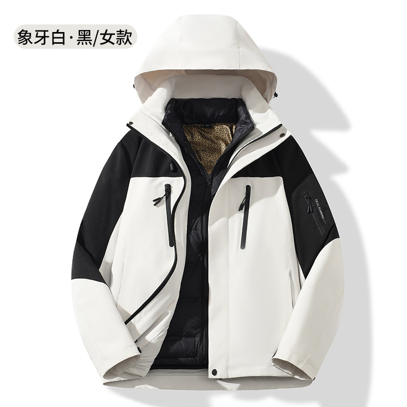 户外羽绒三合一冲锋衣女款KM2-25592R图5
