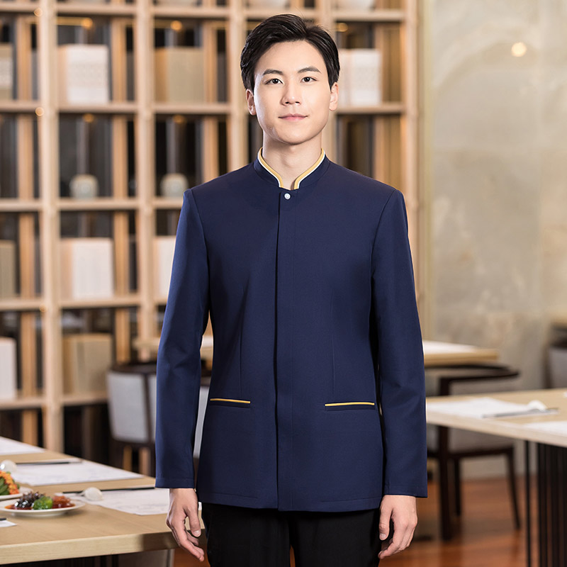 海浪花长袖餐饮服务员工作服H01-2022-31男款图2