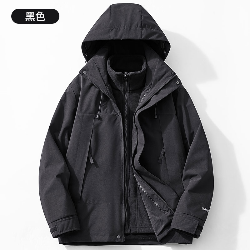 秋冬摇粒绒内胆户外登山三合一冲锋衣KP-2368图4