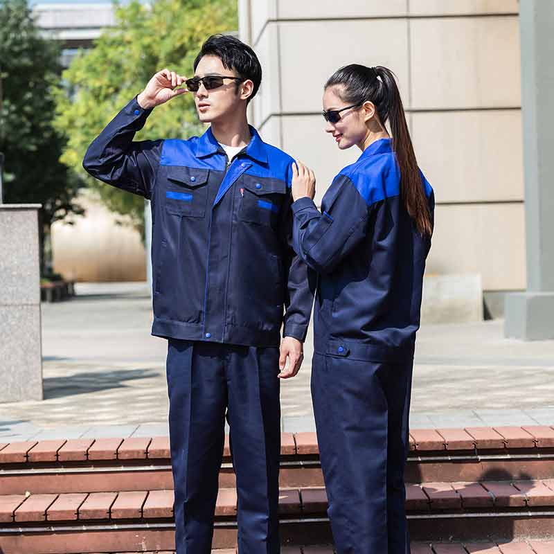 涤丝加厚磨毛拼肩长袖工装套装M04-8040套装图4