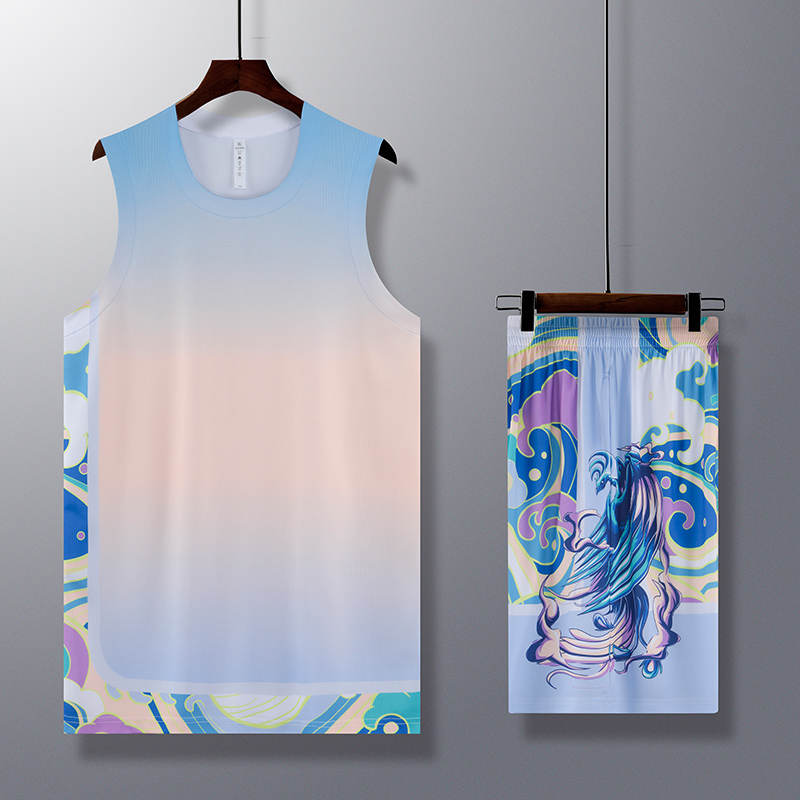 个性印花比赛训练篮球服套装童装GB12-A014童装图5